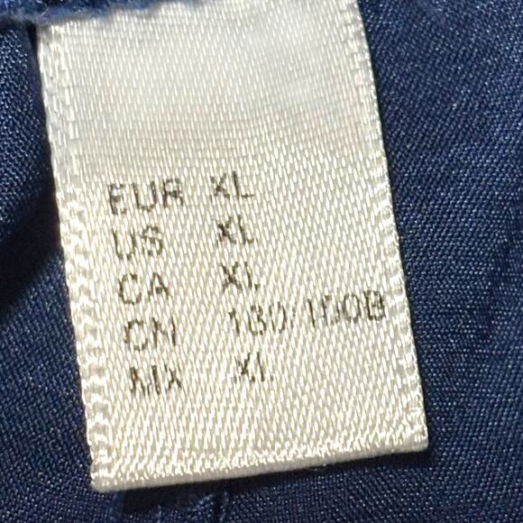 NWOT Deep Blue Satin Sleep Shorts - Black Lace Trim - Size XL - Sexy Lingerie - Picture 7 of 9